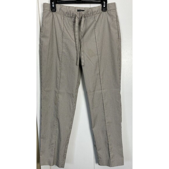 Worthington Pants - Worthington Womens Checkered Tan/Blue/Gold lined Jogger Pants Size Small
